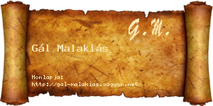 Gál Malakiás névjegykártya
